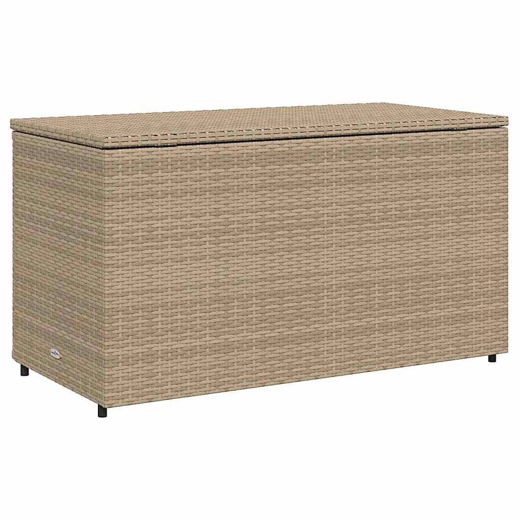 Armadietto Portaoggetti Giardino Beige 110x55x60,5cm Polyrattan - homemem39