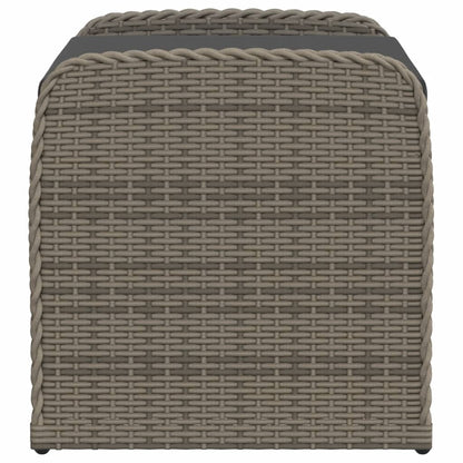 Cassapanca con Cuscino Grigia 80x51x52 cm in Polyrattan | homemem39