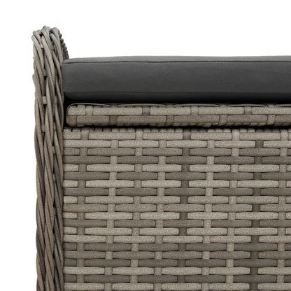 Cassapanca con Cuscino Grigia 80x51x52 cm in Polyrattan | homemem39