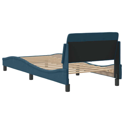 Giroletto con Testiera Dover Blu 80x200 cm in Velluto | homemem39