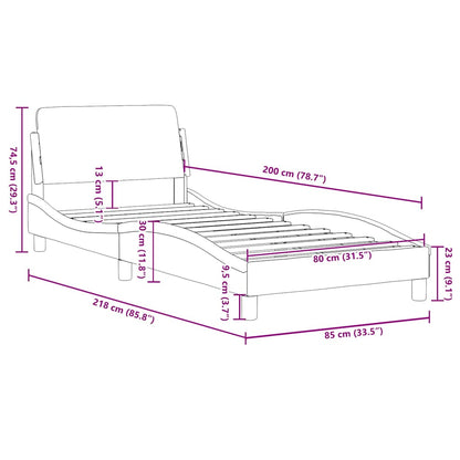 Giroletto con Testiera Dover Blu 80x200 cm in Velluto | homemem39