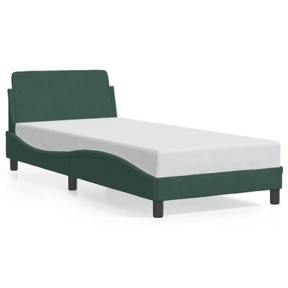 Giroletto senza Materasso Verde Scuro 90x200 cm in Velluto - homemem39