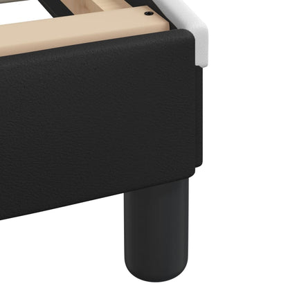 Giroletto con Testiera Nero e Bianco 140x190 cm in Similpelle - homemem39