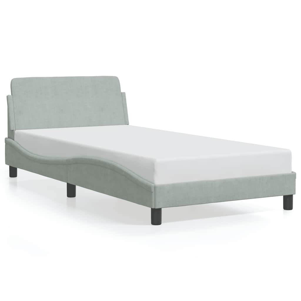 Giroletto Dover Grigio Chiaro 100x190 cm in Velluto | homemem39