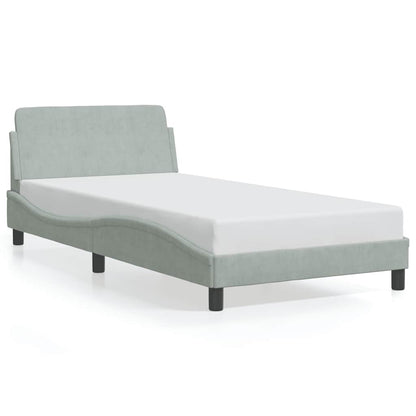 Giroletto Dover Grigio Chiaro 100x190 cm in Velluto | homemem39