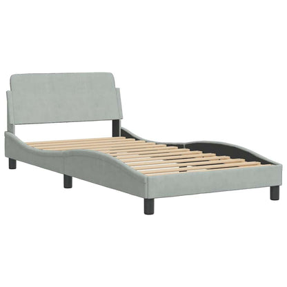 Giroletto Dover Grigio Chiaro 100x190 cm in Velluto | homemem39