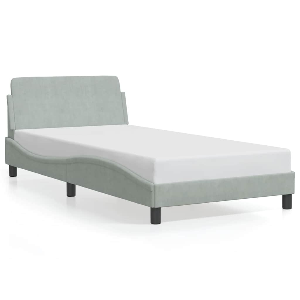 Giroletto Dover Grigio Chiaro 100x203 cm in Velluto | homemem39