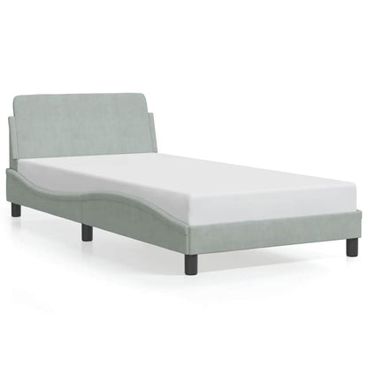 Giroletto Dover Grigio Chiaro 100x203 cm in Velluto | homemem39