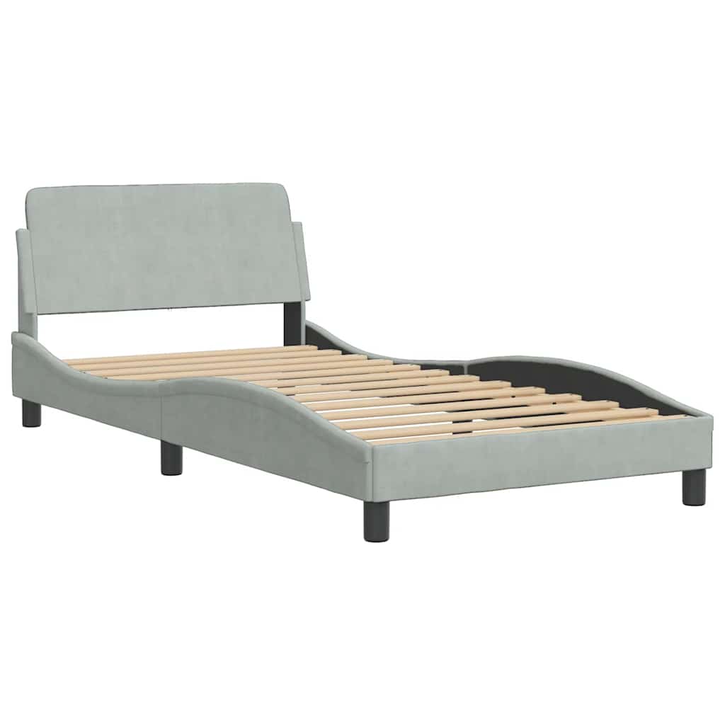 Giroletto Dover Grigio Chiaro 100x203 cm in Velluto | homemem39