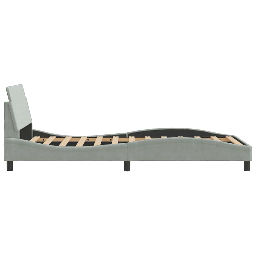 Giroletto Dover Grigio Chiaro 100x203 cm in Velluto | homemem39