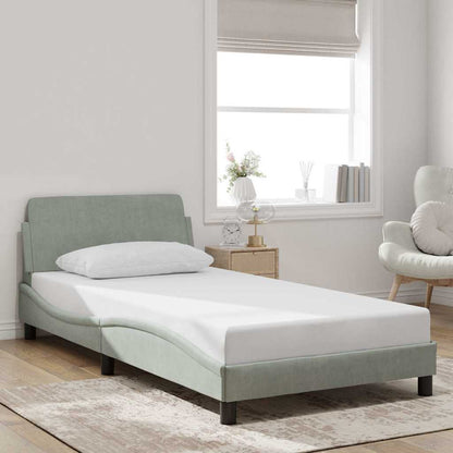 Giroletto Dover Grigio Chiaro 100x203 cm in Velluto | homemem39