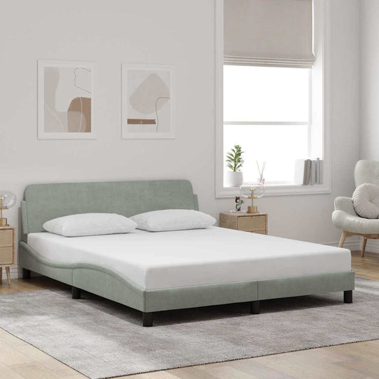 Giroletto Dover Grigio Chiaro 152x203 cm in Velluto | homemem39