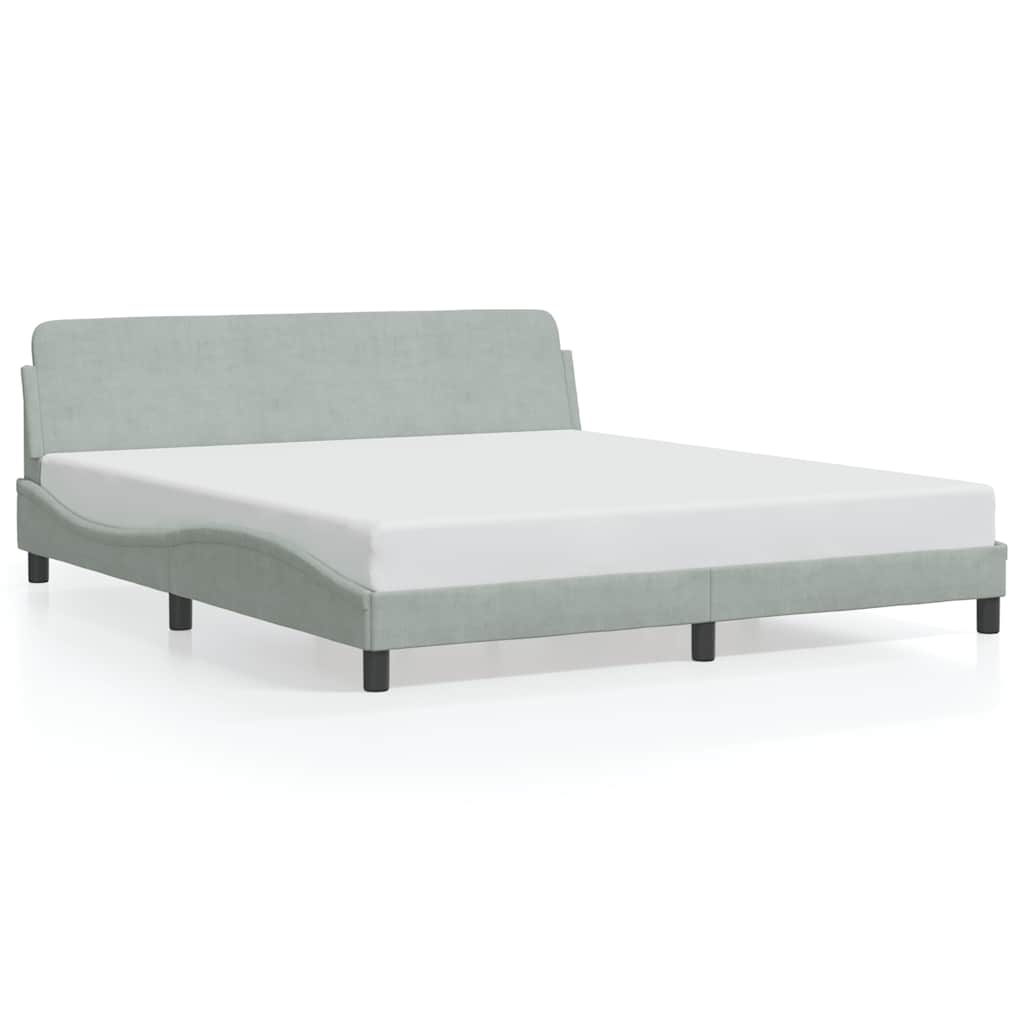 Giroletto Dover Grigio Chiaro 183x213 cm in Velluto | homemem39