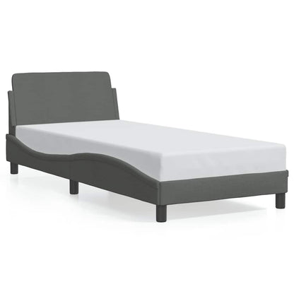 Struttura letto Dover Grigio Scuro 90x190 cm in Tessuto | homemem39