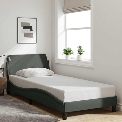 Struttura letto Dover Grigio Scuro 90x190 cm in Tessuto | homemem39