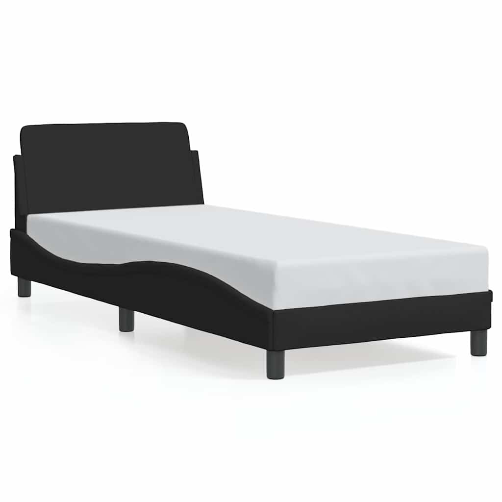 Struttura letto Dover Nera 90x190 cm in Tessuto | homemem39