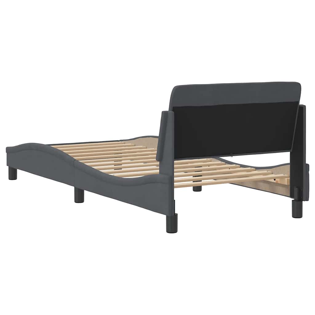 Struttura letto Dover Grigio Scuro 90x190 cm in Velluto | homemem39
