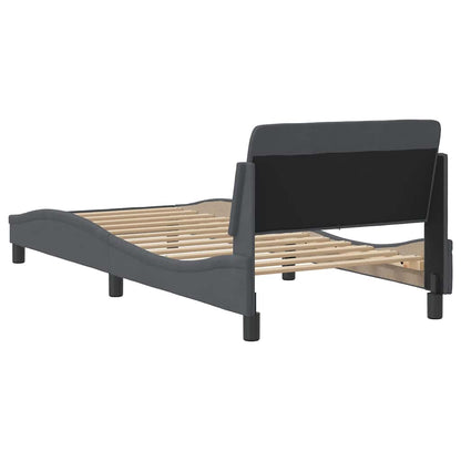 Struttura letto Dover Grigio Scuro 90x190 cm in Velluto | homemem39