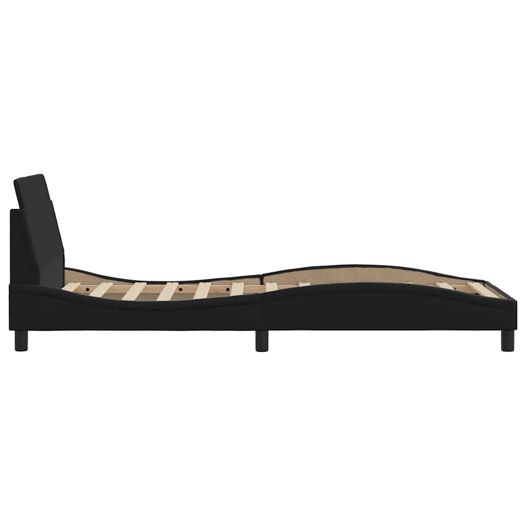 Struttura letto Dover Nera 90x190 cm in Similpelle | homemem39