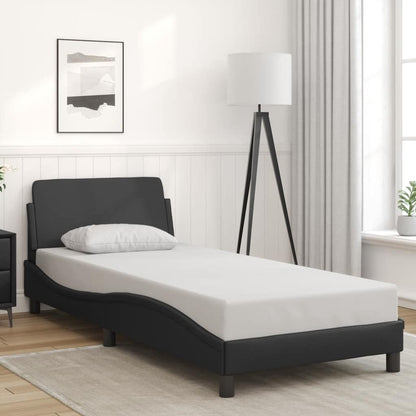 Struttura letto Dover Nera 90x190 cm in Similpelle | homemem39