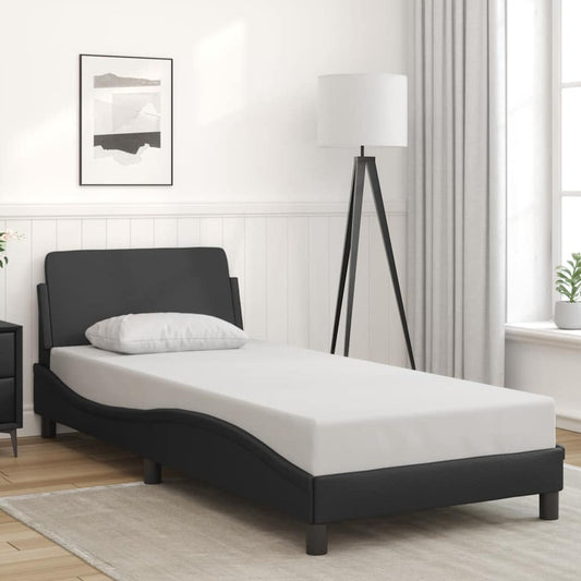 Struttura letto Dover Nera 90x190 cm in Similpelle | homemem39