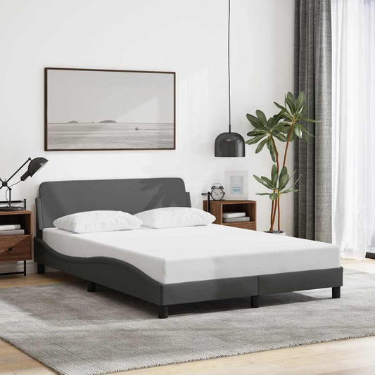 Struttura letto Dover Grigio Scuro 135x190 cm in Tessuto | homemem39