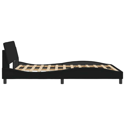Struttura letto Dover Nera 135x190 cm in Tessuto | homemem39