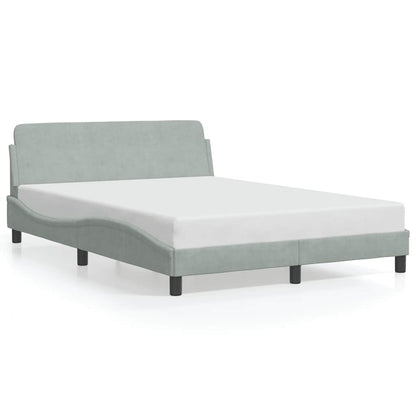 Struttura letto Dover Grigio Chiaro 135x190 cm in Velluto | homemem39