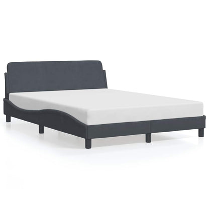 Struttura letto Dover Grigio Scuro 135x190 cm in Velluto | homemem39