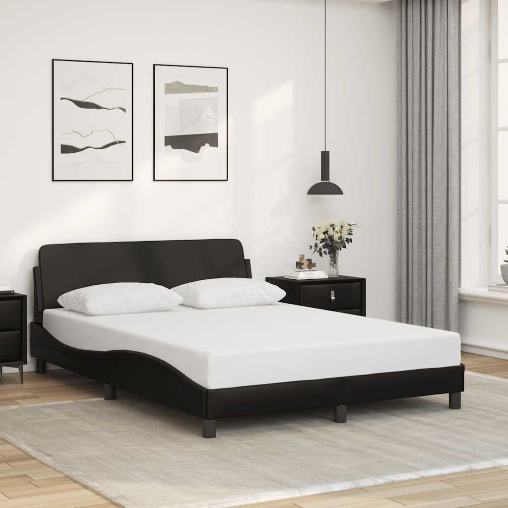 Struttura letto Dover Nera 135x190 cm in Similpelle | homemem39