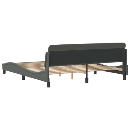 Struttura letto Dover Grigio Scuro 180x200 cm in Tessuto | homemem39