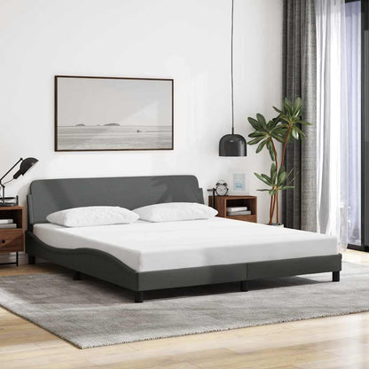 Struttura letto Dover Grigio Scuro 180x200 cm in Tessuto | homemem39