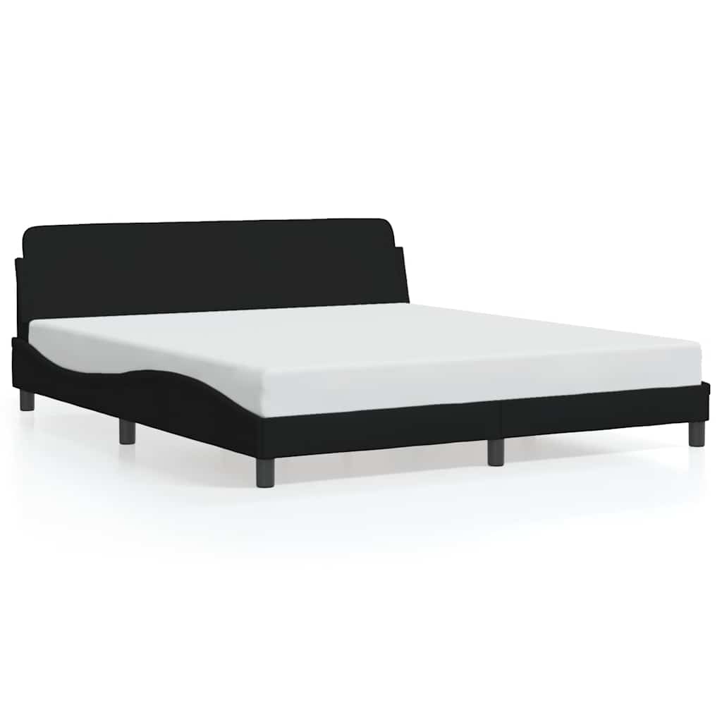 Struttura letto Dover Nera 180x200 cm in Tessuto | homemem39