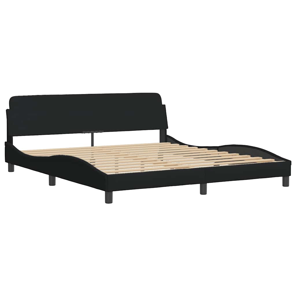 Struttura letto Dover Nera 180x200 cm in Tessuto | homemem39
