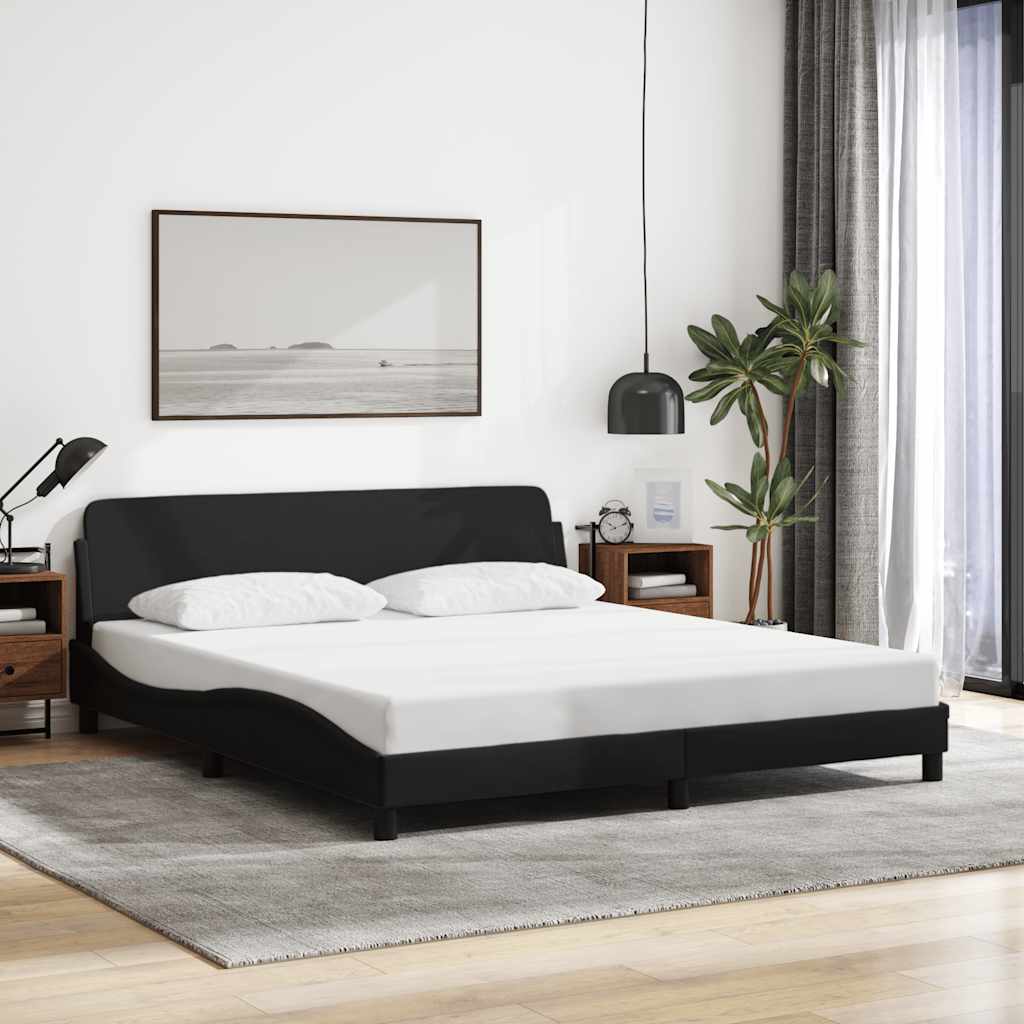 Struttura letto Dover Nera 180x200 cm in Tessuto | homemem39