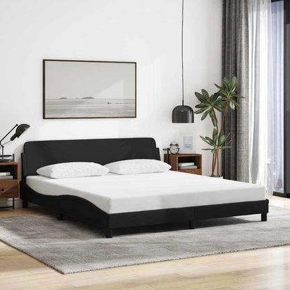 Struttura letto Dover Nera 180x200 cm in Tessuto | homemem39