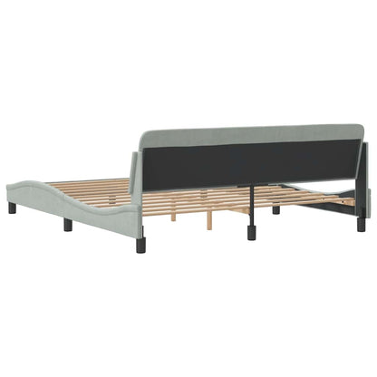 Struttura letto Dover Grigio Chiaro 180x200 cm in Velluto | homemem39