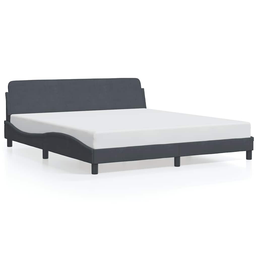 Struttura letto Dover Grigio Scuro 180x200 cm in Velluto | homemem39