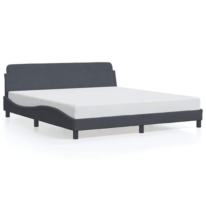 Struttura letto Dover Grigio Scuro 180x200 cm in Velluto | homemem39