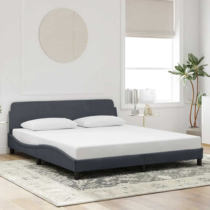 Struttura letto Dover Grigio Scuro 180x200 cm in Velluto | homemem39