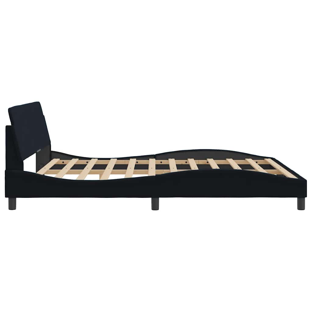 Struttura letto Dover Nera 180x200 cm in Velluto | homemem39