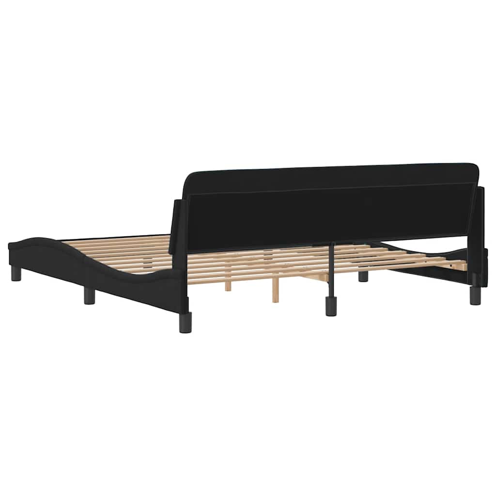 Struttura letto Dover Nera 180x200 cm in Velluto | homemem39