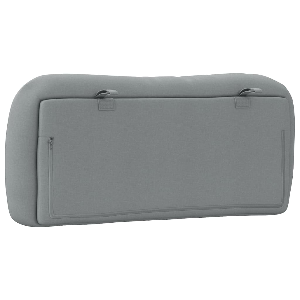 Cuscino Testiera Grigio Chiaro 80 cm in Tessuto - homemem39