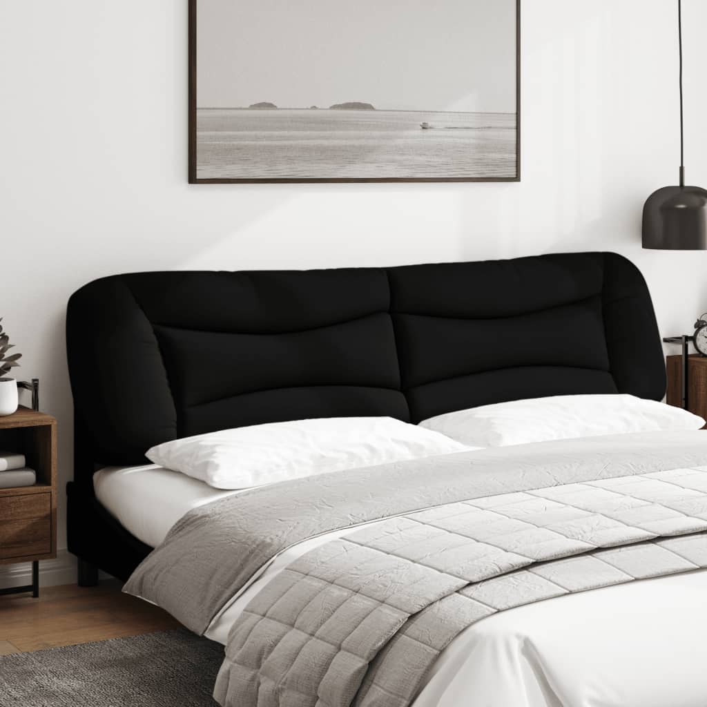 Cuscino Testiera Hvar Nero 200 cm in Tessuto | homemem39