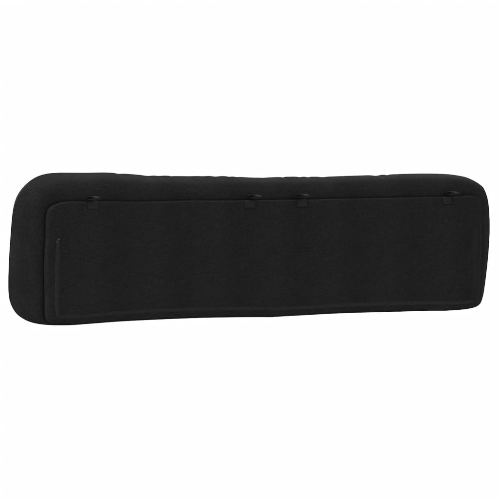 Cuscino Testiera Hvar Nero 200 cm in Tessuto | homemem39