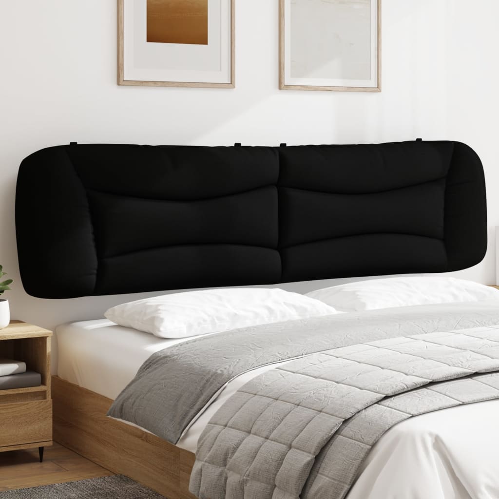 Cuscino Testiera Hvar Nero 200 cm in Tessuto | homemem39