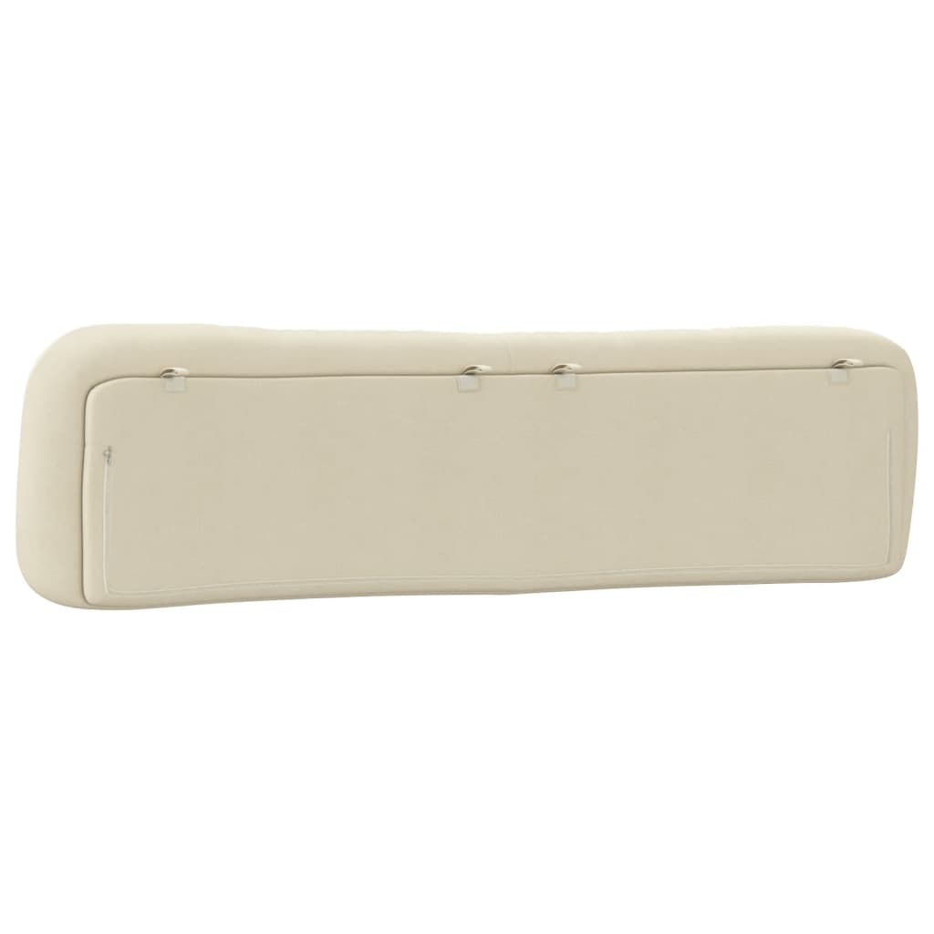 Cuscino Testiera Crema 200 cm in Tessuto - homemem39