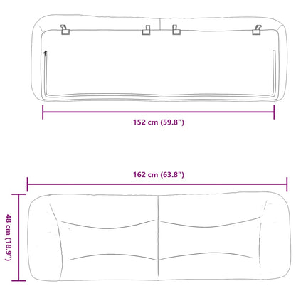 Cuscino Testiera Hvar Bianco 152 cm in Similpelle