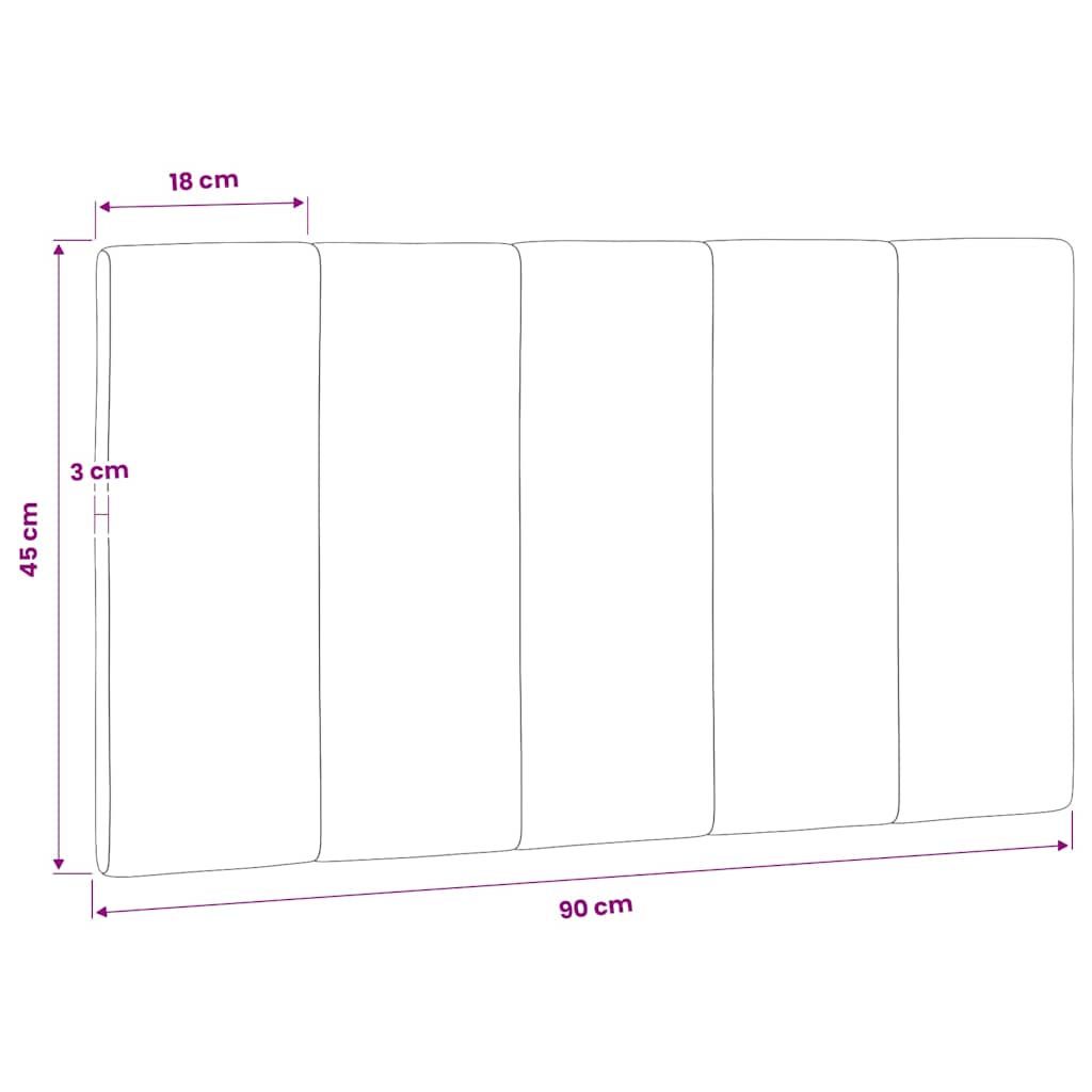 Cuscino Testiera Hanko Nero 90 cm in Velluto | homemem39
