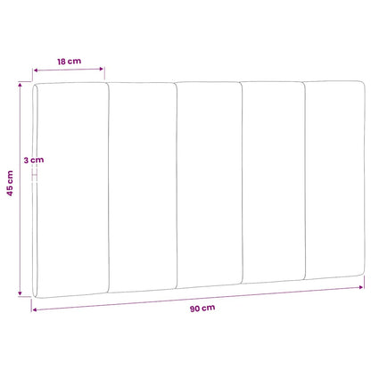 Cuscino Testiera Hanko Nero 90 cm in Velluto | homemem39